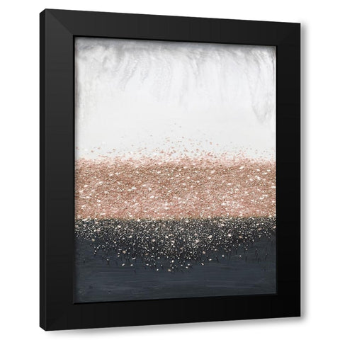 Crystal Rain Dusty Rose Black Modern Wood Framed Art Print with Double Matting by Storms, Alyson