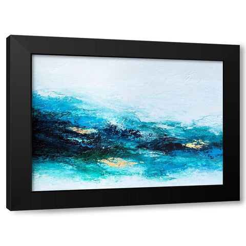 Flourishing Wave Black Modern Wood Framed Art Print by Storms, Alyson