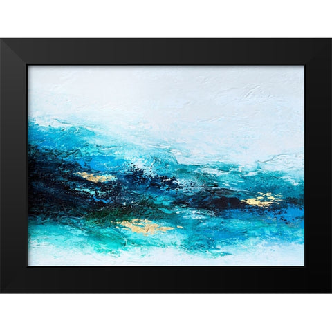 Flourishing Wave Black Modern Wood Framed Art Print by Storms, Alyson