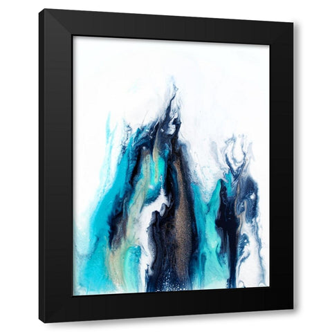 Halophila Black Modern Wood Framed Art Print by Storms, Alyson