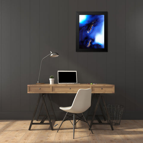 Indigo Expanse Black Modern Wood Framed Art Print by Storms, Alyson