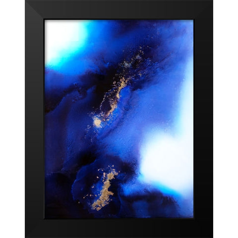 Indigo Expanse Black Modern Wood Framed Art Print by Storms, Alyson