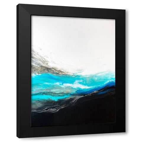 Large Wave Black Modern Wood Framed Art Print by Storms, Alyson