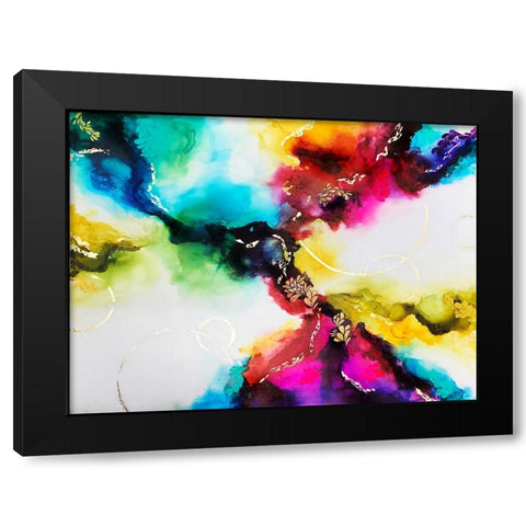 Rainbow Gold Black Modern Wood Framed Art Print with Double Matting by Storms, Alyson