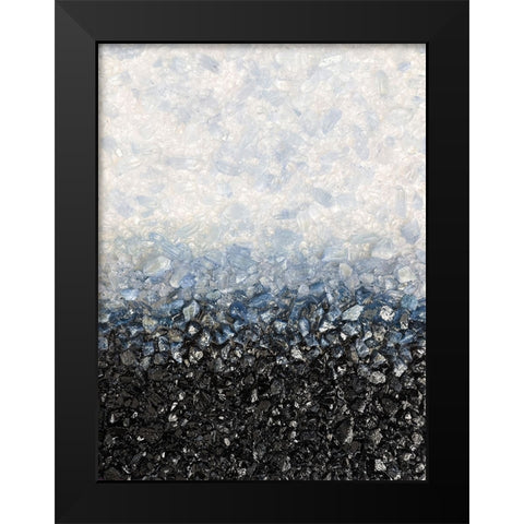 Smoky Blue Crystal Black Modern Wood Framed Art Print by Storms, Alyson