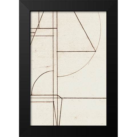 Minmod No2 Black Modern Wood Framed Art Print by Hobday, Dan