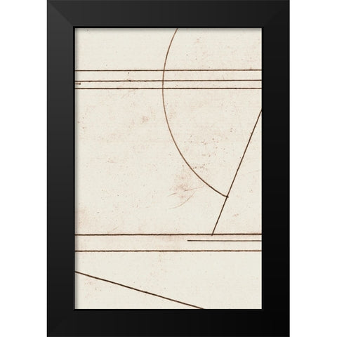 Minmod No1 Black Modern Wood Framed Art Print by Hobday, Dan