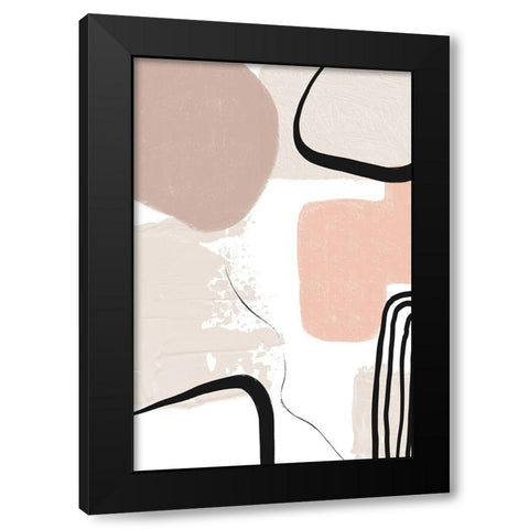 Smooth Shape 2 Black Modern Wood Framed Art Print with Double Matting by Ann Moss, Sally