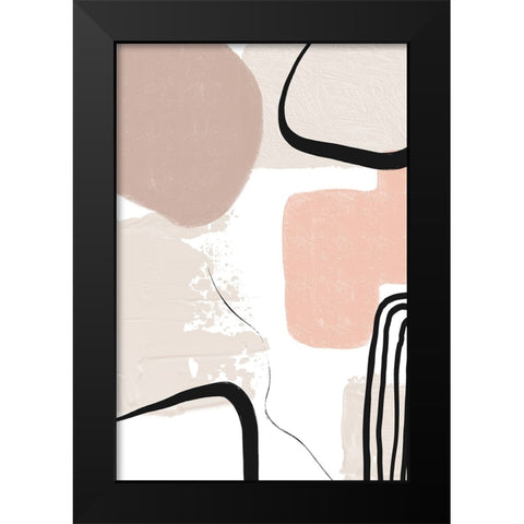 Smooth Shape 2 Black Modern Wood Framed Art Print by Ann Moss, Sally