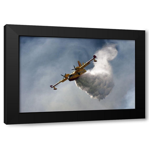 Sky And Water Black Modern Wood Framed Art Print with Double Matting by Rigo, Fabrizio