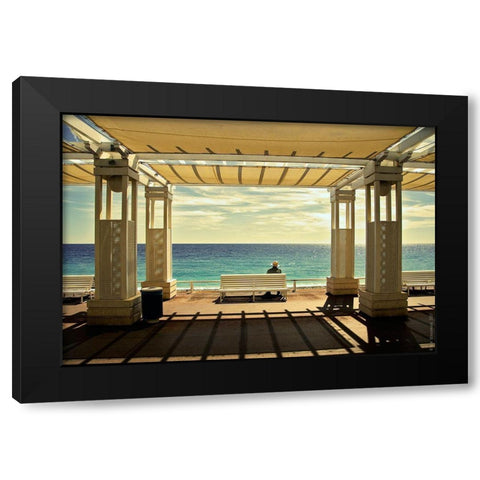 Le Macditerranace Black Modern Wood Framed Art Print with Double Matting by Schuurmans, Wim