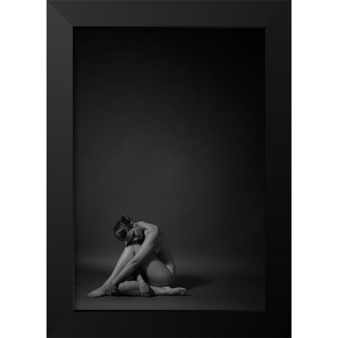 Meredith Black Modern Wood Framed Art Print by EC Photography