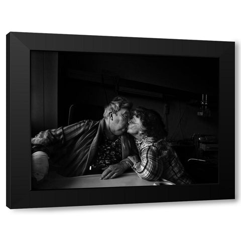 Love Black Modern Wood Framed Art Print with Double Matting by Eisele, Stefan
