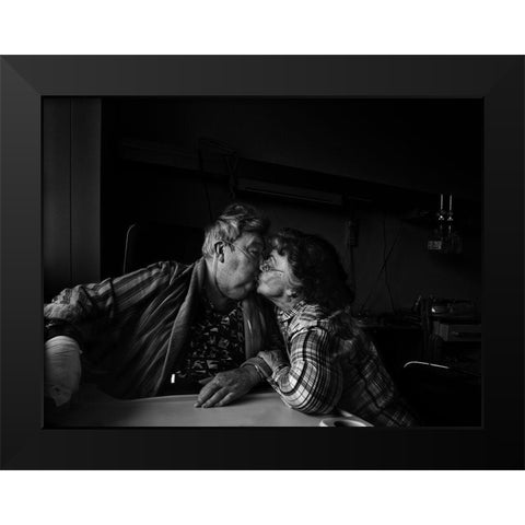 Love Black Modern Wood Framed Art Print by Eisele, Stefan