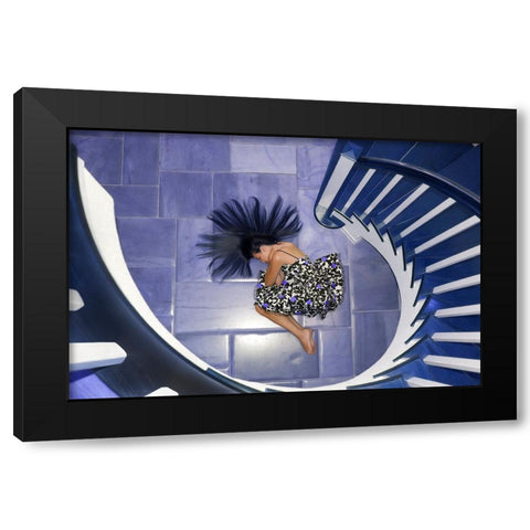 Violet Black Modern Wood Framed Art Print with Double Matting by Repelnig, Hans