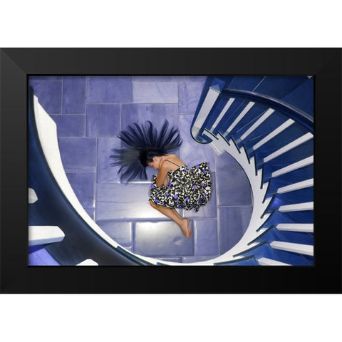 Violet Black Modern Wood Framed Art Print by Repelnig, Hans