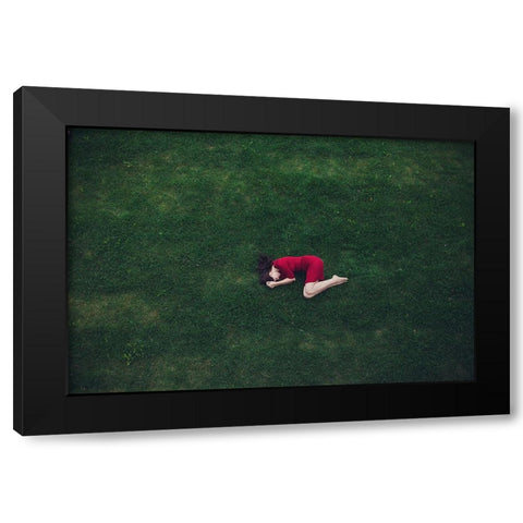 Untitled Black Modern Wood Framed Art Print with Double Matting by Koshutina, Tatiana