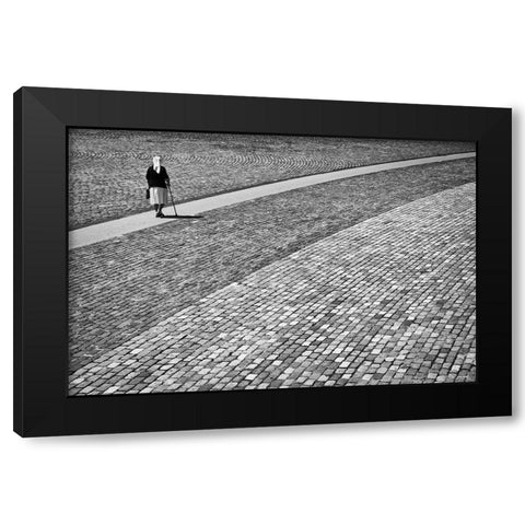 Way Of Life Black Modern Wood Framed Art Print by Balenzategui, Kike