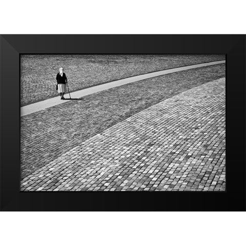 Way Of Life Black Modern Wood Framed Art Print by Balenzategui, Kike