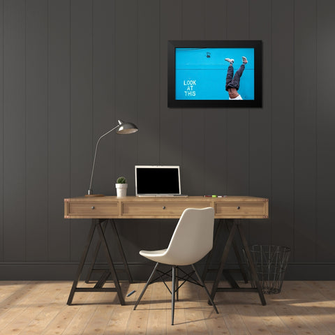 Look At This Black Modern Wood Framed Art Print by Wride, Linda
