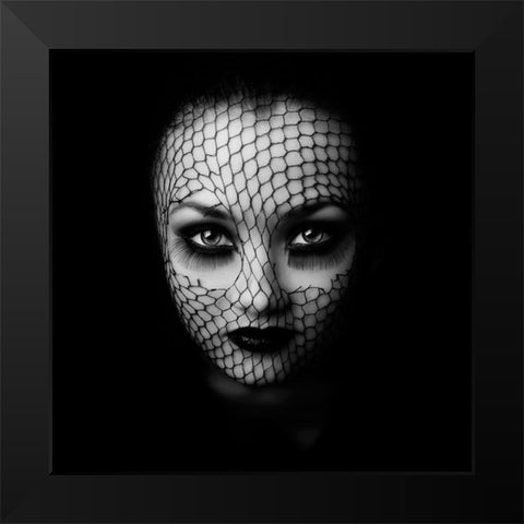 Black Black Modern Wood Framed Art Print by Hayman, Oren