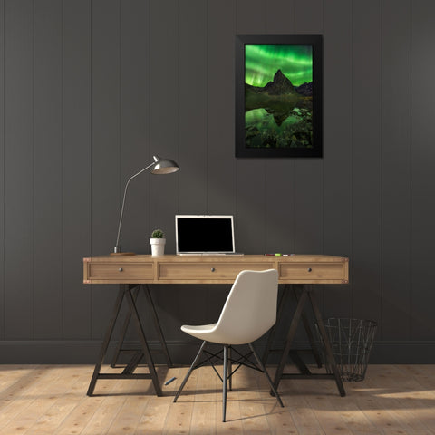 Blaze Of Beauty Black Modern Wood Framed Art Print by Moore, Chris