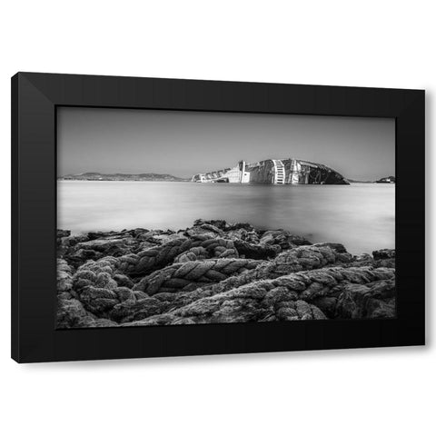 The Shipwreck Black Modern Wood Framed Art Print with Double Matting by Pergioudakis, Manos
