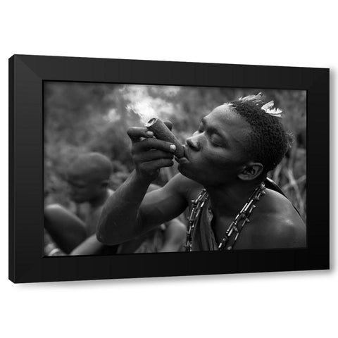 This Is The Beginning Of The End Black Modern Wood Framed Art Print with Double Matting by Eichelberg, Amnon