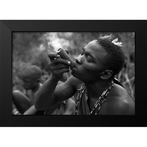 This Is The Beginning Of The End Black Modern Wood Framed Art Print by Eichelberg, Amnon
