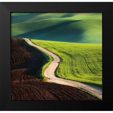 Road Black Modern Wood Framed Art Print by Browko, Krzysztof