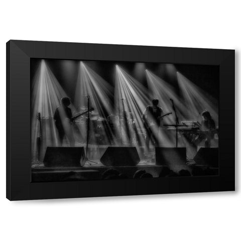 On Stage Black Modern Wood Framed Art Print by Popan, Adrian