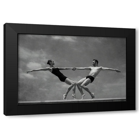Graceastrenght 2.0 Black Modern Wood Framed Art Print with Double Matting by Arcos Aka, Antonio