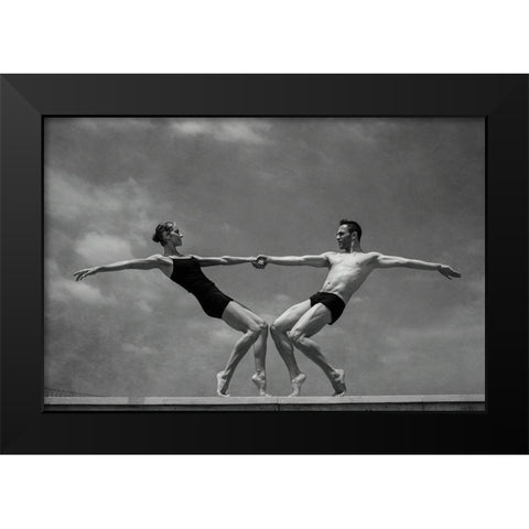 Graceastrenght 2.0 Black Modern Wood Framed Art Print by Arcos Aka, Antonio