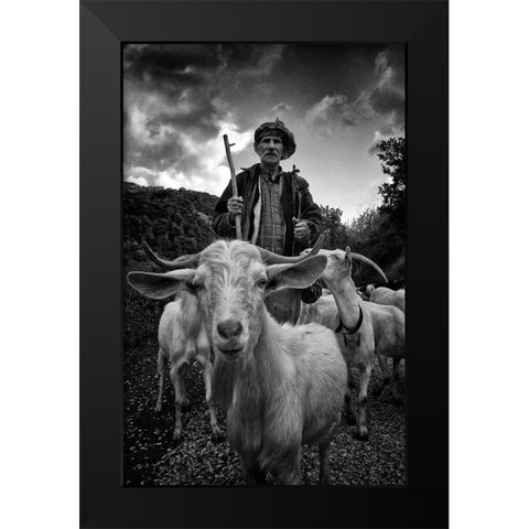 Untitled Black Modern Wood Framed Art Print by Ozciftci, Nuri