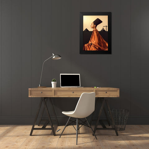 Construction Black Modern Wood Framed Art Print by Smirnov, Sergei