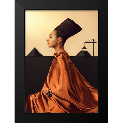 Construction Black Modern Wood Framed Art Print by Smirnov, Sergei