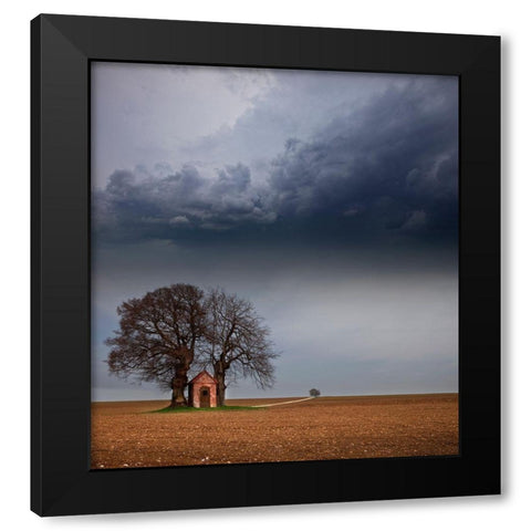 The Width Of The Alb Black Modern Wood Framed Art Print by Schumacher, Nicolas