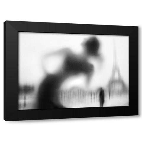 La Parisienne Black Modern Wood Framed Art Print with Double Matting by Drigny, Eric