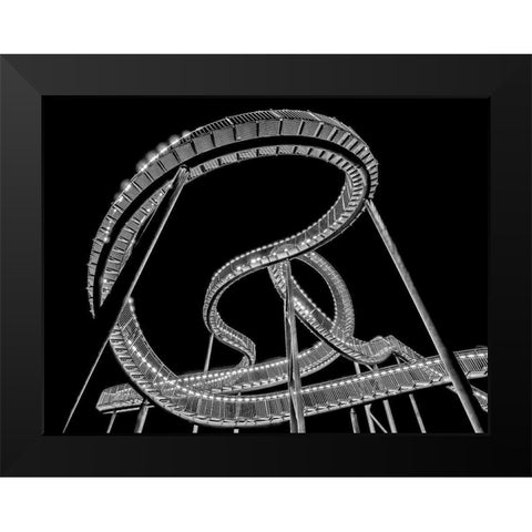 Lightsnake Black Modern Wood Framed Art Print by Schmidtke, Holger