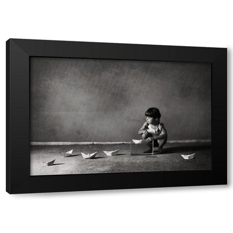 Expanding The Horizons Of Imagination.. Black Modern Wood Framed Art Print by Monique