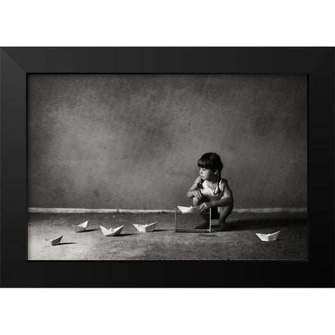 Expanding The Horizons Of Imagination.. Black Modern Wood Framed Art Print by Monique