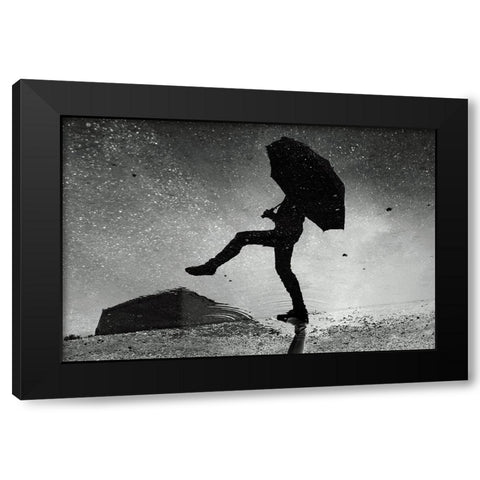 Skywalker Black Modern Wood Framed Art Print with Double Matting by Ajven