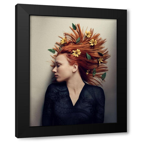 Autumn Black Modern Wood Framed Art Print with Double Matting by Lazarov, Dimitar