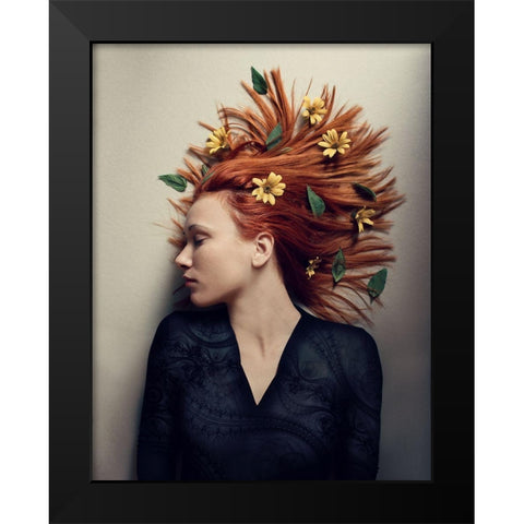 Autumn Black Modern Wood Framed Art Print by Lazarov, Dimitar