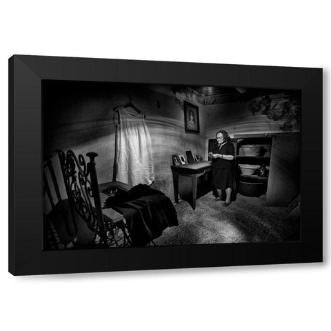Old Memories... Black Modern Wood Framed Art Print with Double Matting by Grambone, Antonio