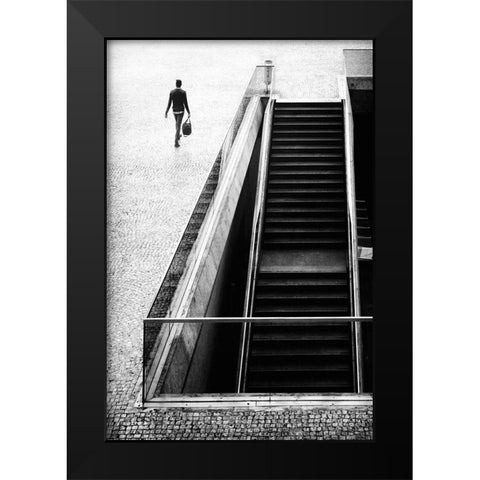 Ill Be Long Gone Black Modern Wood Framed Art Print by Mexia, Laura