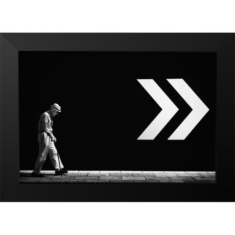 Untitled Black Modern Wood Framed Art Print by Suzuki, Tatsuo