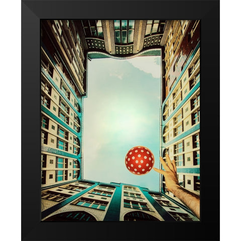 Play It! Black Modern Wood Framed Art Print by ambra