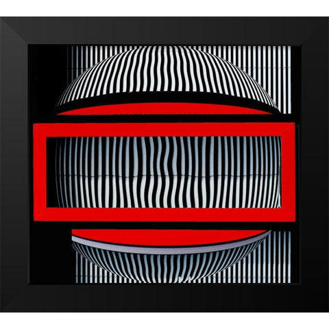 Red Frame With Attitude Black Modern Wood Framed Art Print by Pearson, Wayne