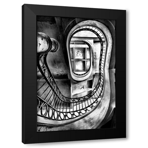 Senses Black Modern Wood Framed Art Print with Double Matting by P Neto, Filipe
